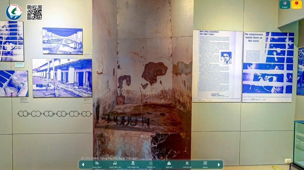 Khu trưng b&agrave;y chủ đề &ldquo;C&ocirc;n Đảo - Địa ngục trần gian&rdquo; trong Bảo t&agrave;ng C&ocirc;n Đảo (Nguồn: Du lịch C&ocirc;n Đảo 360&deg;)